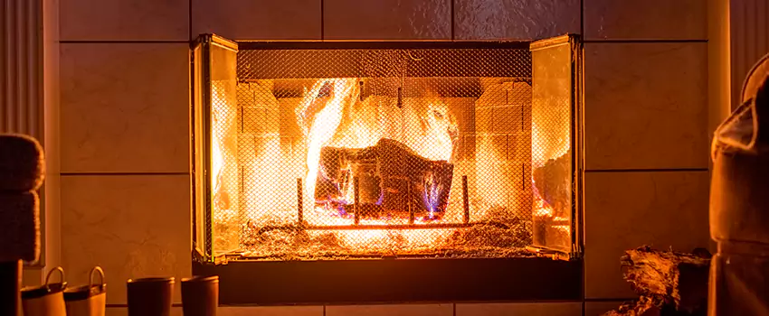 Mendota Hearth Landscape Fireplace Installation in Centereach, New York
