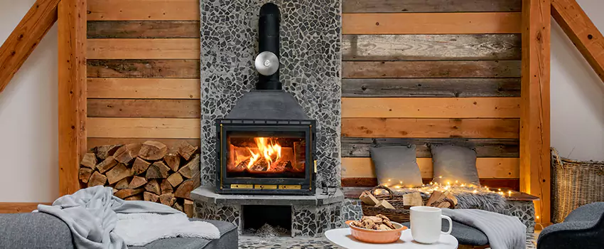 Thelin Hearth Products Direct Vent Gas Stove Fireplace Inspection in Centereach, New York